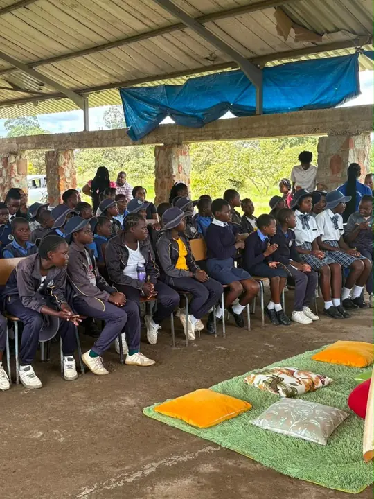 Girls gathered together in the CTT Exhale Circle space
